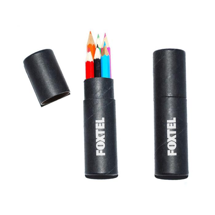 6 Pack Kids Colouring Pencils in cilindrical container