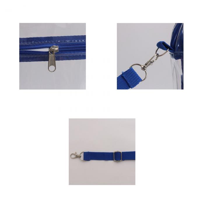 Clear Tote Bag with Zipper Closure Crossbody