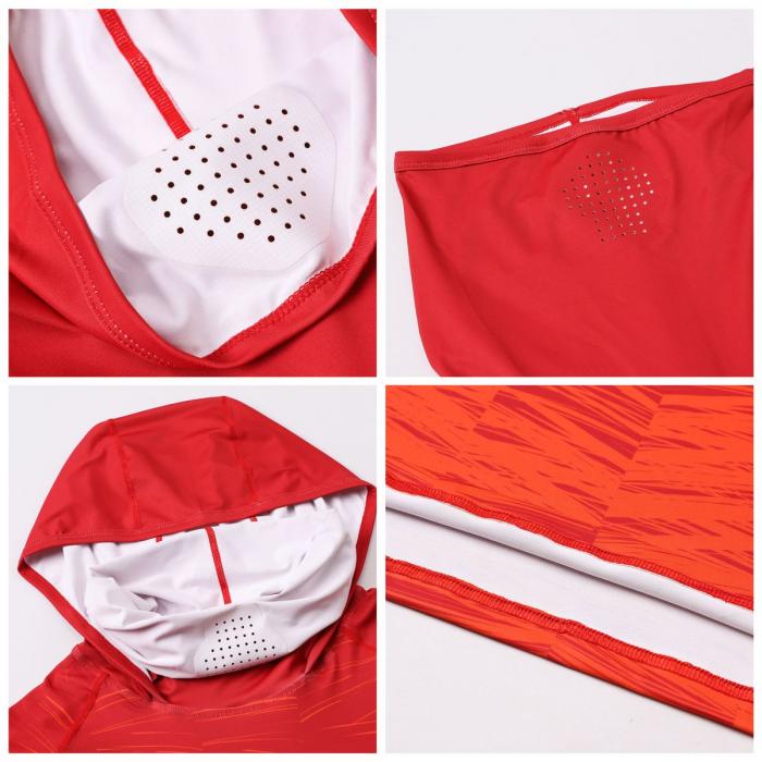 Men's Polyester Spandex Sublimated Sun Protection Hoodie