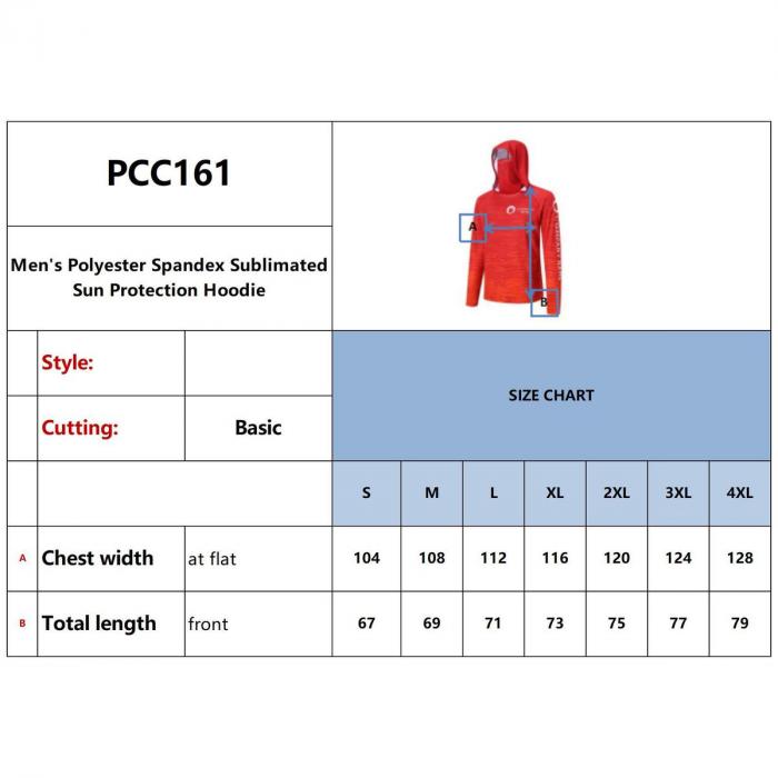 Men's Polyester Spandex Sublimated Sun Protection Hoodie