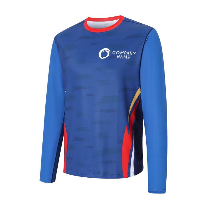 Men's Polyester Spandex Sublimated Sun Protection Long-sleeved T-shirt 
