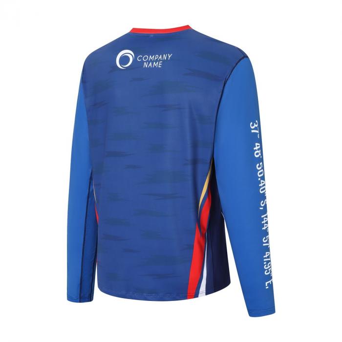 Men's Polyester Spandex Sublimated Sun Protection Long-sleeved T-shirt 