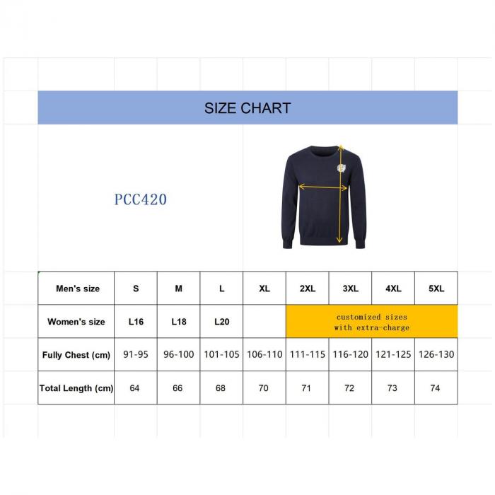 Men's 100% Cotton Round Collar Sweater