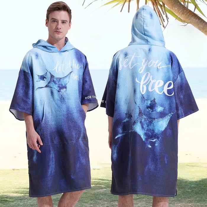 100% Microfibre Sublimation Hooded Change Towel