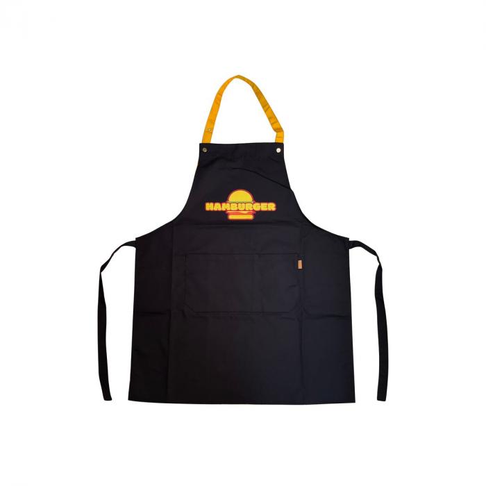 Poly-Cotton Canvas Full Bib Apron With Colour Strap