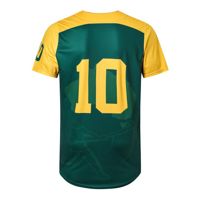 Men's 100%Polyester Sublimated 2-Button Baseball Jersey