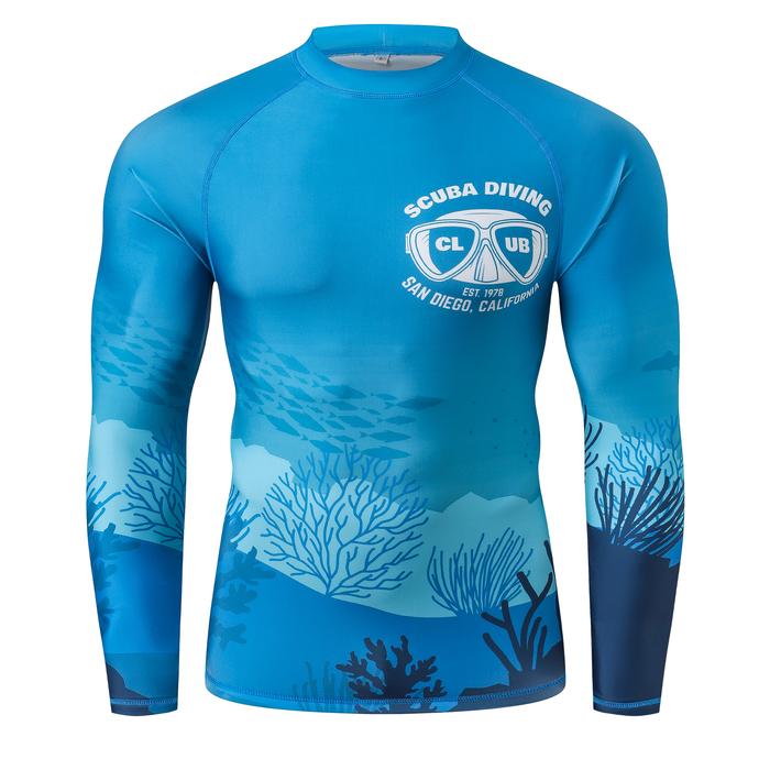 Men's Sublimation Long Sleeves UPF 50+ Rashie