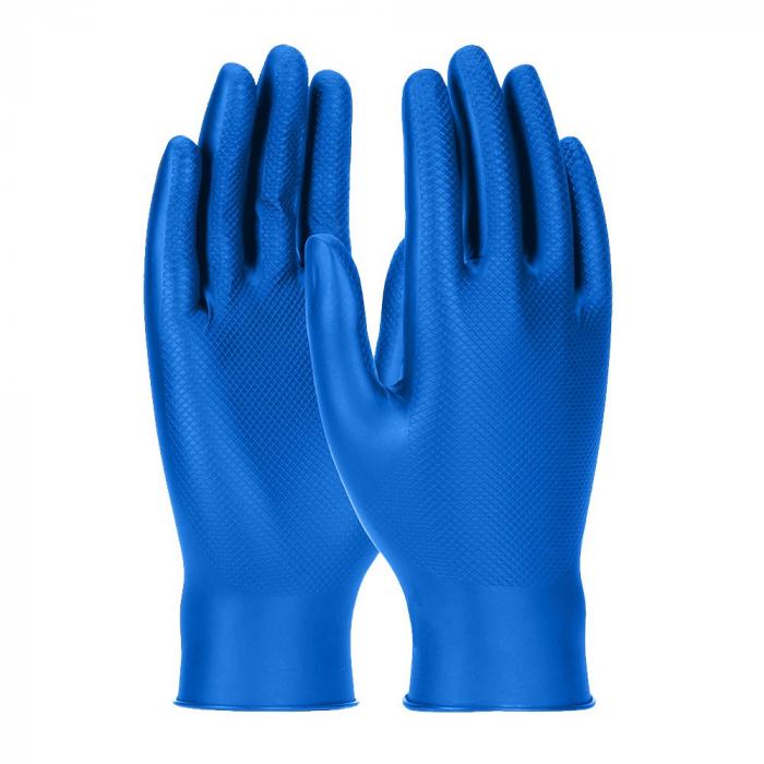 Grippaz Professional Food Handling Powder Freen Nitrile Gloves Blue 2XL (50/Box)