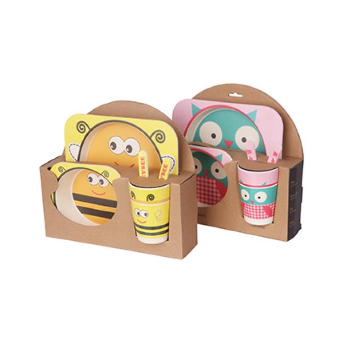 Customized Melamine Bamboo Fiber Tableware Set