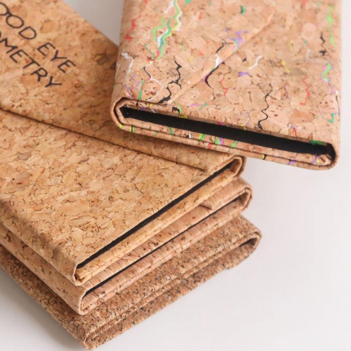 Foldable Cork Glasses Case