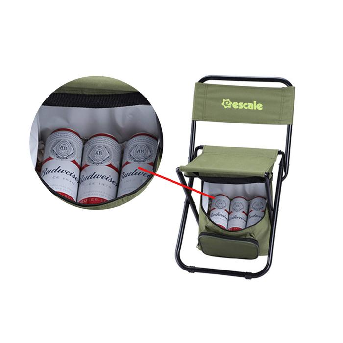 Adult Foldable Camping Chair with Cooler Bag