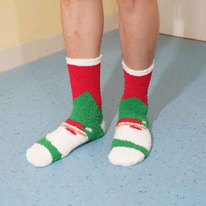 Crew Custom Pattern Coral Fleece Socks