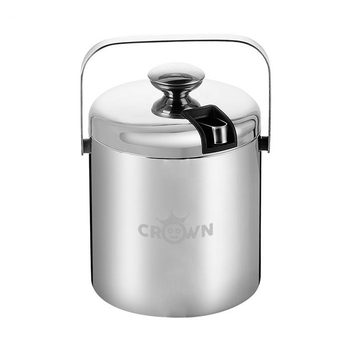Ice Bucket With Lid And Tongs