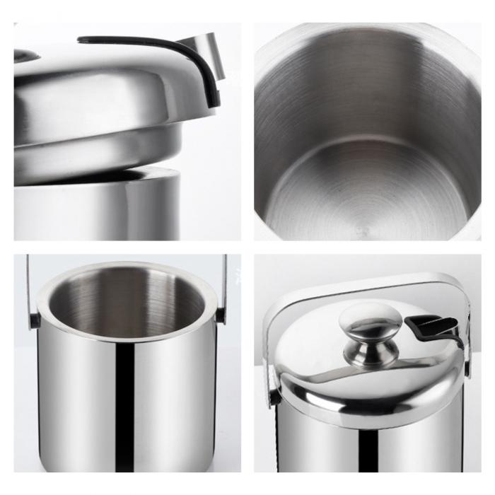 Ice Bucket With Lid And Tongs