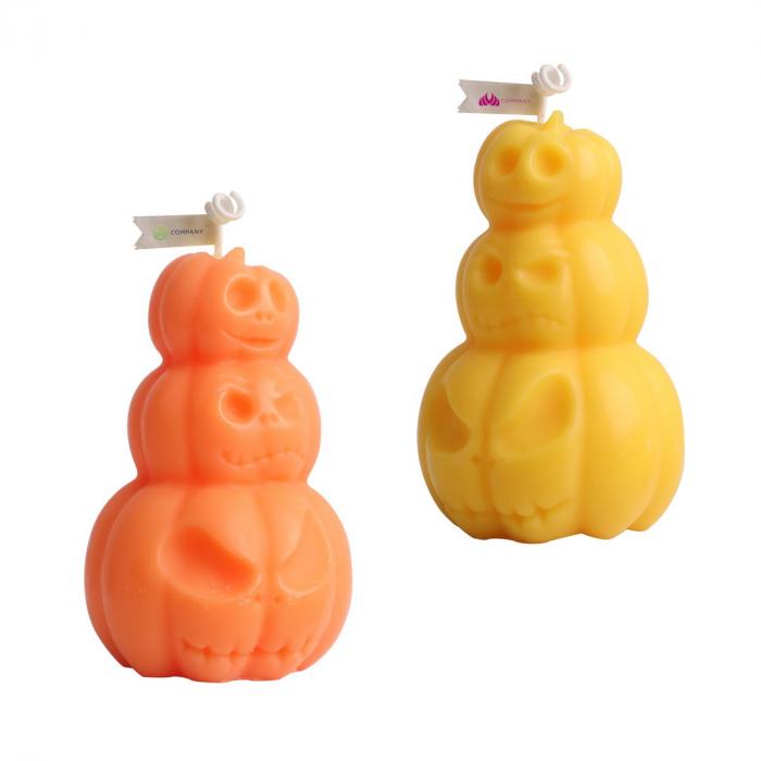 Triple Pumpkin Shape Candles