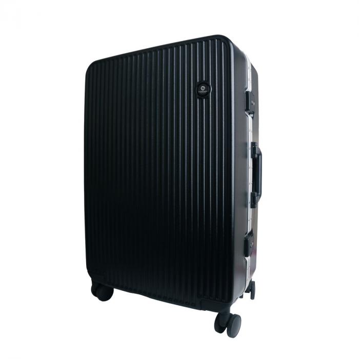 Ribbed ABS suitcase