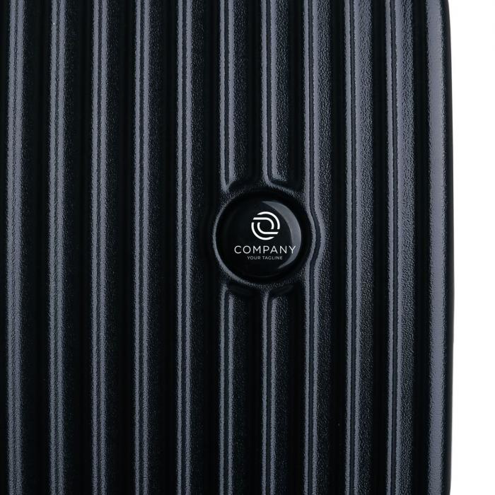 Ribbed ABS suitcase