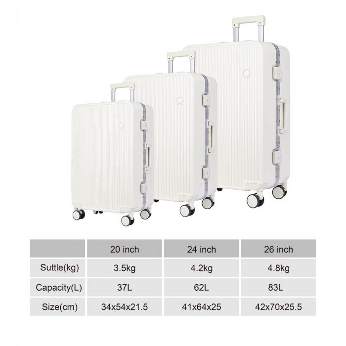 Ribbed ABS suitcase