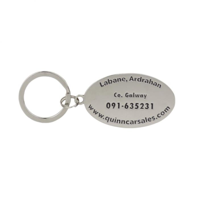 Custom Shaped Metal Epoxy Domed Keyring