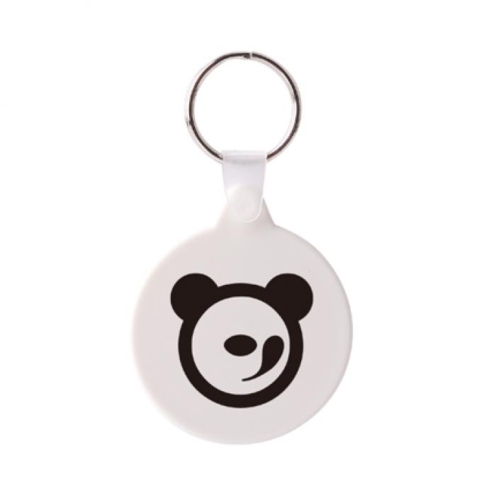 Round Hard Plastic Keyring