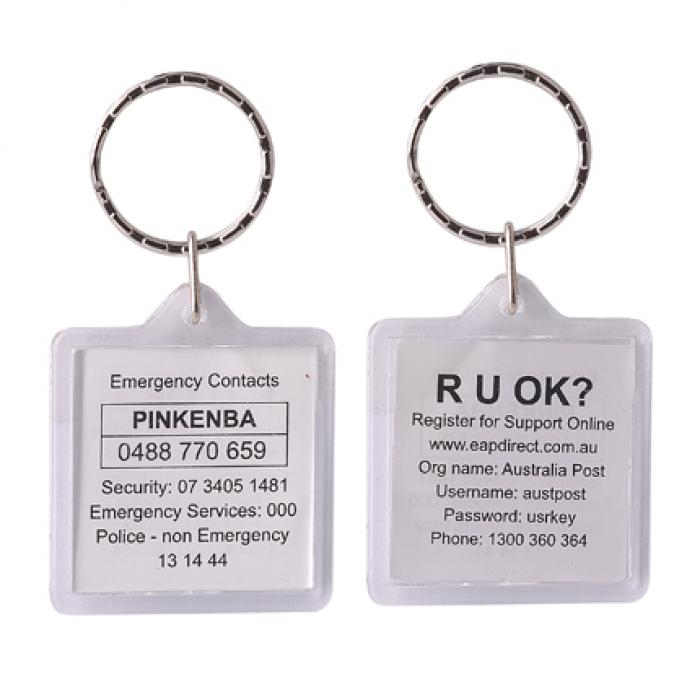 Square Acrylic Keyring