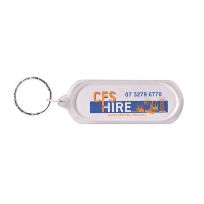 Oblong Acrylic Keyring