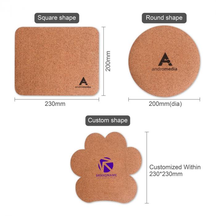 Custom Shaped Cork Mouse Mat