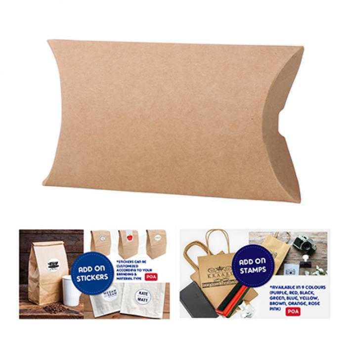 Small Brown Kraft Pillow Box(125 x 75 x 30mm)