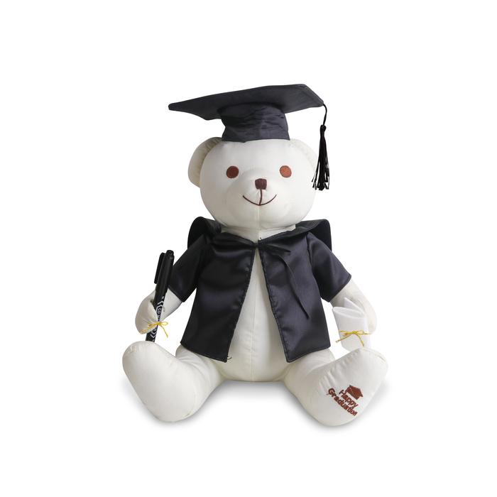 Graduation Signature Calico Bear with Pen