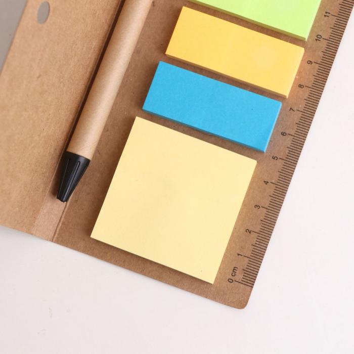 Ruler Sticky Note Pad with Pen
