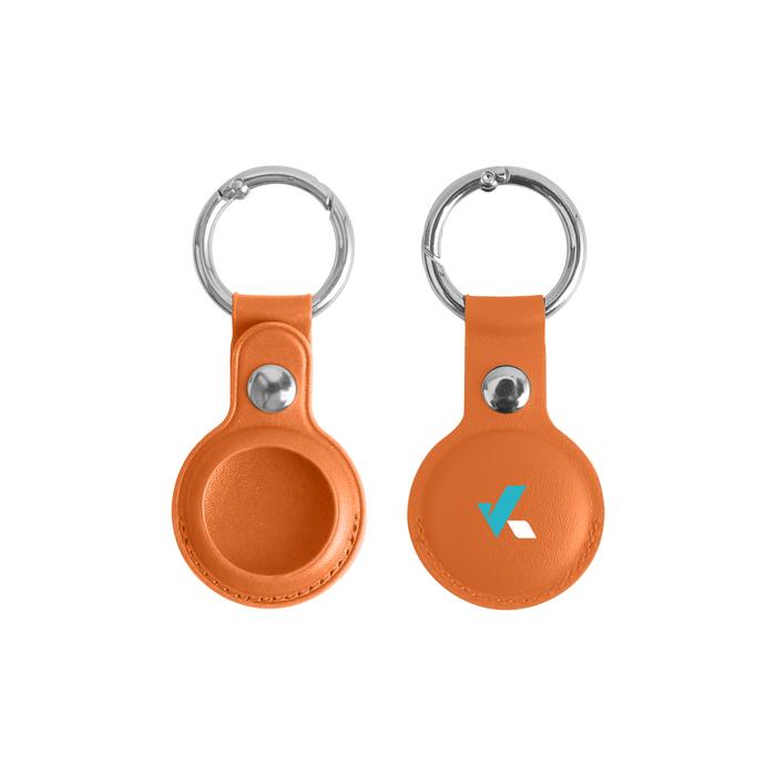 PU Leather AirTag Holder with Keyring