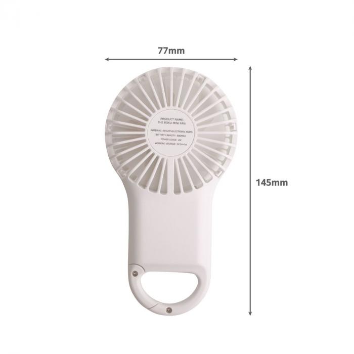 Carabiner Mini Fan with LED Light
