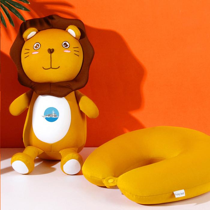 Lion Shaped 2 In 1 Travel Pillow