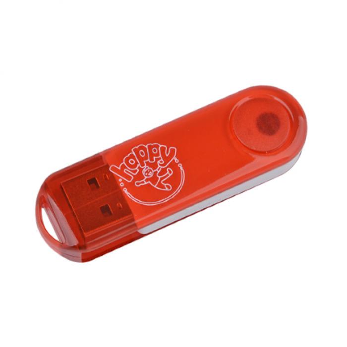 Transparent Swivel Flash Drive