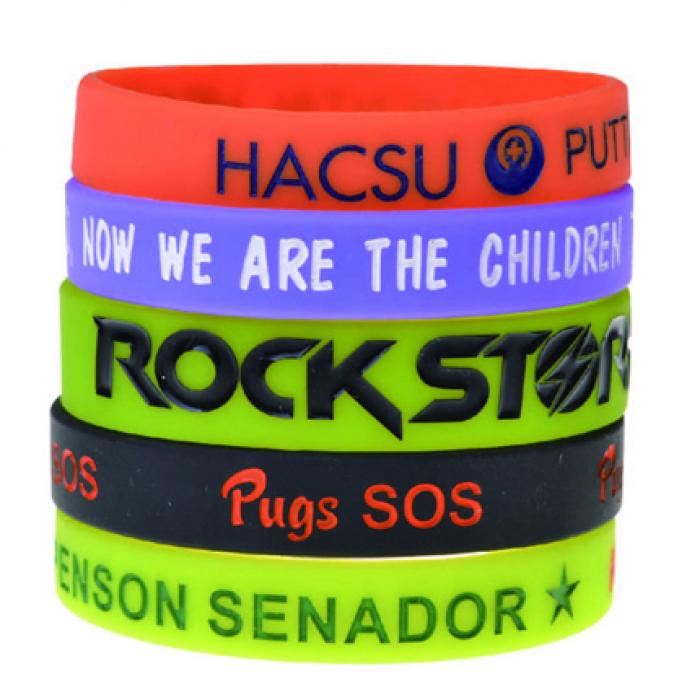 Debossed Colour filled Wristbands