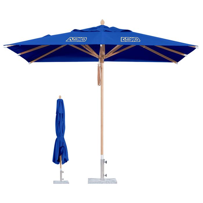 2.5x2.5m Wind-resistant Square Stock Colour Outdoor Umbrella