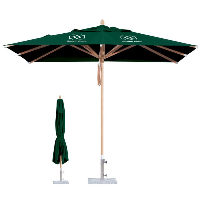 2.5x2.5m Wind-resistant Square Stock Colour Outdoor Umbrella