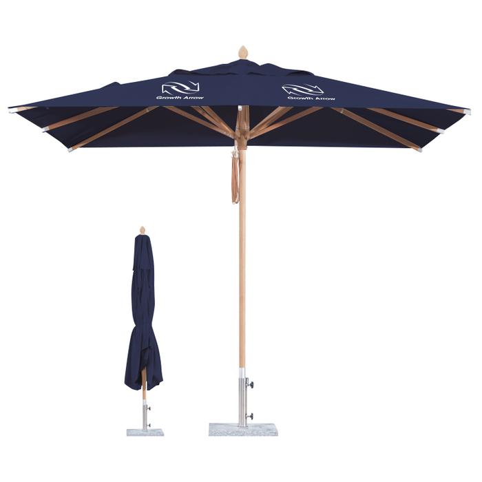 2.5x2.5m Wind-resistant Square Stock Colour Outdoor Umbrella