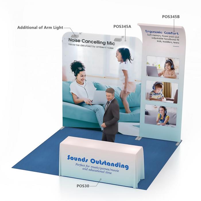 2m Straight Tension Fabric Display Wall