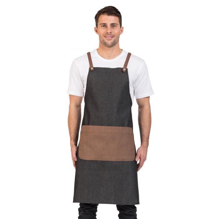 Cafe Series Grey Combo Bib Apron