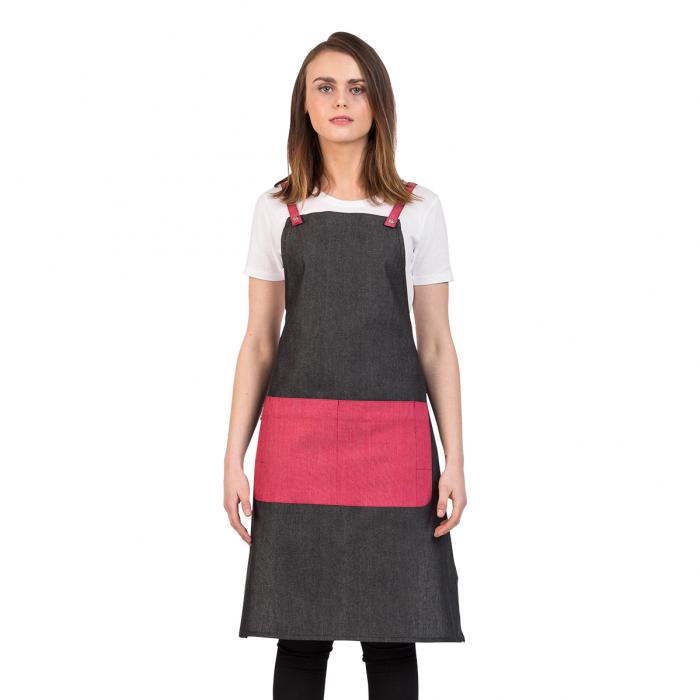 Cafe Series Grey Combo Bib Apron