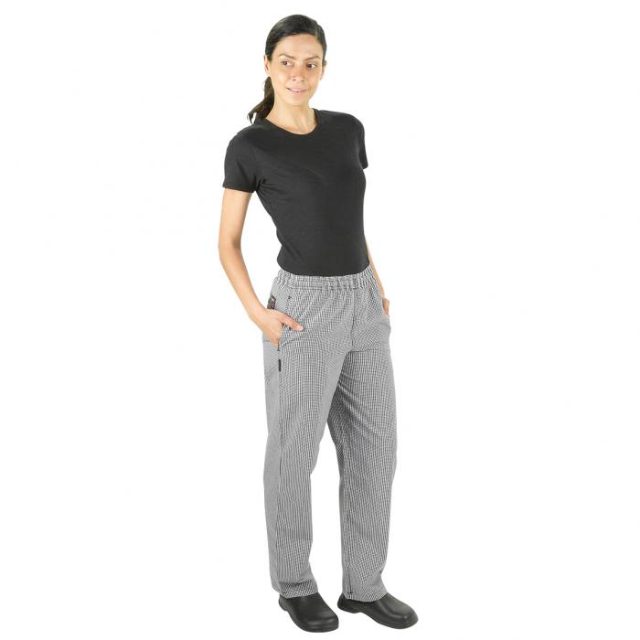 PROCHEF Womens Drawstring Pants - Traditional Check
