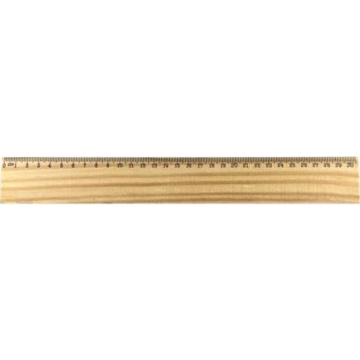 Wooden Ruler - 30Cm