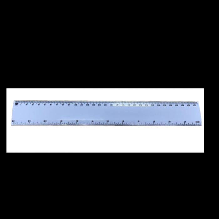 30Cm Plastic Ruler WHITE