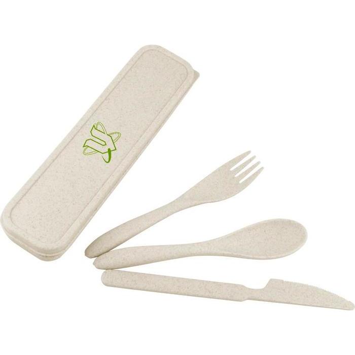 Eco Wheat Straw 3 Piece Cutlery Set