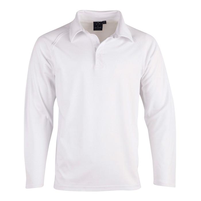 Kids Cricket Long Sleeve Polo