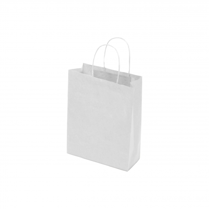 Kraft Paper Bag White Includes Twisted Paper Handle