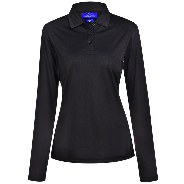 Ladies Lucky Bamboo Long Sleeve Polo