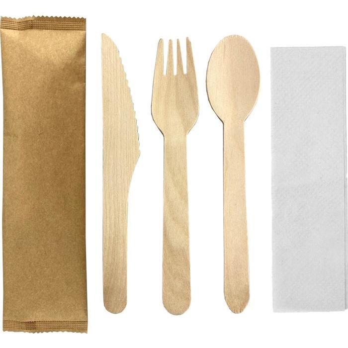 4Pcs Wooden Cutlery