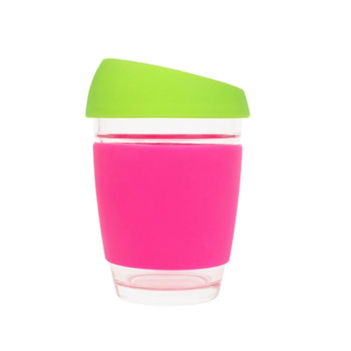 Custom Printed Promotional 12 OZ Glass Reusable Coffee Cup NZ Custom Gear